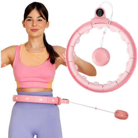 Cerceau De Fitness Lesté à Ressort - Diamètre 80 Cm - Silencieux Et Pliable - Pour Maison, Bureau, Extérieur
