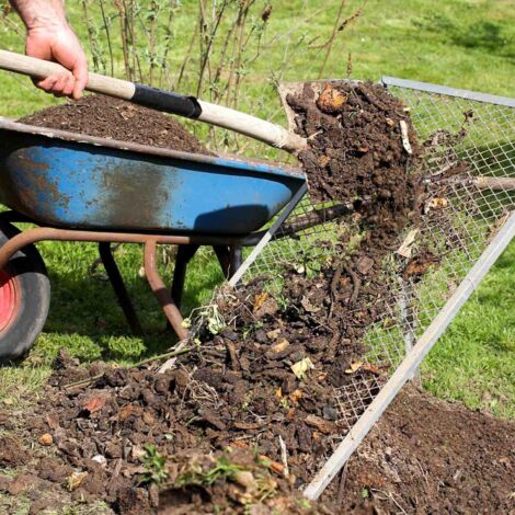 Guirlande Gal22sv 2 En 1 Tamis De Jardin Vert - Tamis Interchangeable Pour Terre Et Compost