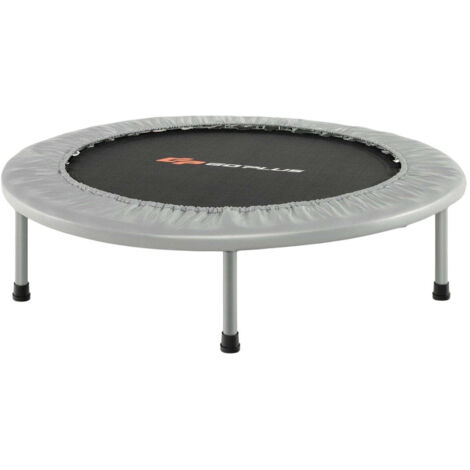 Mini Trampoline Fitness Pliable 97 Cm – Jusqu'à 150 Kg, Idéal Enfants & Adultes, Super Stable Et Compact (Bleu/Rose/Gris)