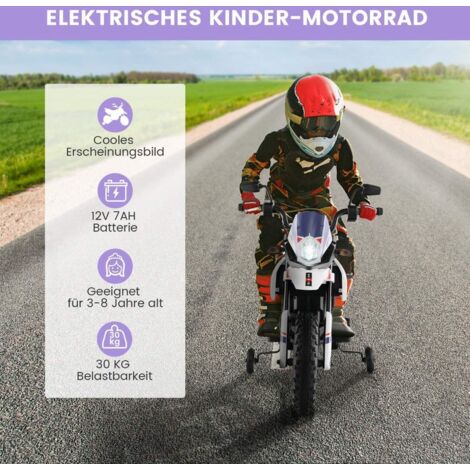 Moto Électrique Police Chipolino Pour Enfants - 3 Roues, Phares, Musique - Blanc Bleu