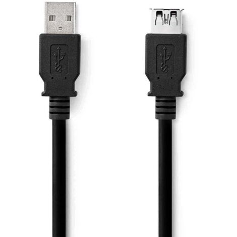 CCGL61010BK10 Câble USB USB 3.2 Gen 1 USB-A Mâle USB-A Femelle 5 Gbps Plaqué nickel 1.00 m Rond PVC Noir Label (1/2)