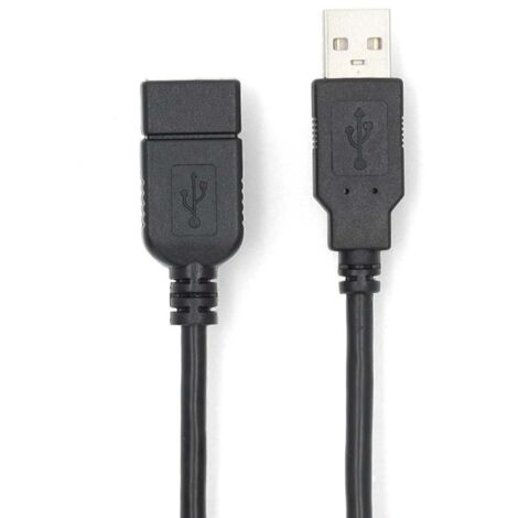 CCGL60010BK30 Câble USB USB 2.0 USB-A Mâle USB-A Femelle 480 Mbps Plaqué nickel 3.00 m Rond PVC Noir Label (1/2)