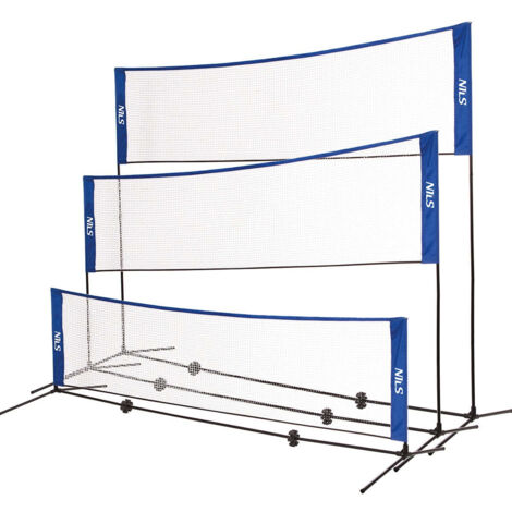 Filet Badminton Extérieur Portable - 6,1m De Long - Renforcé Pour Volley Et Tennis - Facile à Installer - 3
