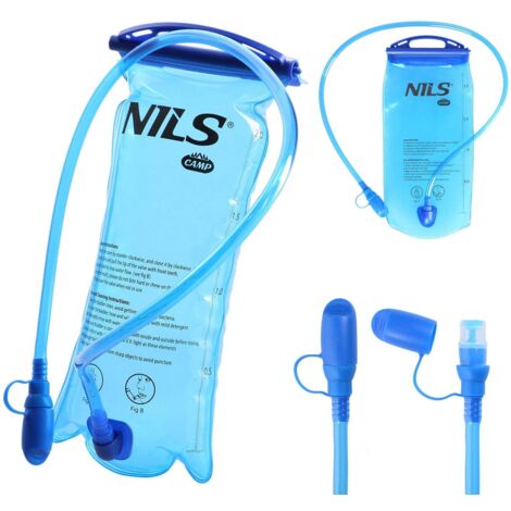 DTnewsun Poche d'hydratation 1,5 L, 2 L, 3 L, réservoir d'eau étanche avec tuyau isolé, pour sac d'hydratation pour le cyclisme, la randonnée, la course, l'escalade, le vélo, bleu, 90