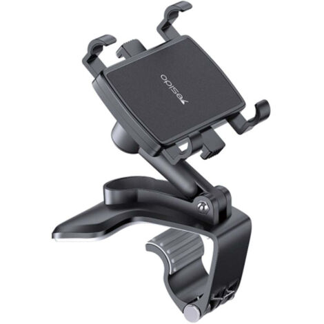 Support Téléphone Pour écran De Voiture - Fixation Par Clip, Rotation 360°, Réglable - Compatible Smartphones - 4