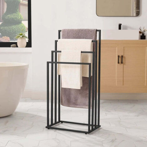 Lot De 2 Barres Porte-serviettes à Ventouse, Sans Perçage, Pour Salle De Bain, Design De Ventilation Intelligent, Rangement Peu Encombrant Pour Cuisine, Dortoir, Appartement Et Hôtel