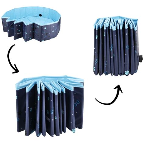 Piscine Pour Chien Pataugeoire, Piscine Pliable Pour Chien, Piscine Non Gonflable, Baignade Portable Bain Piscine A Chien