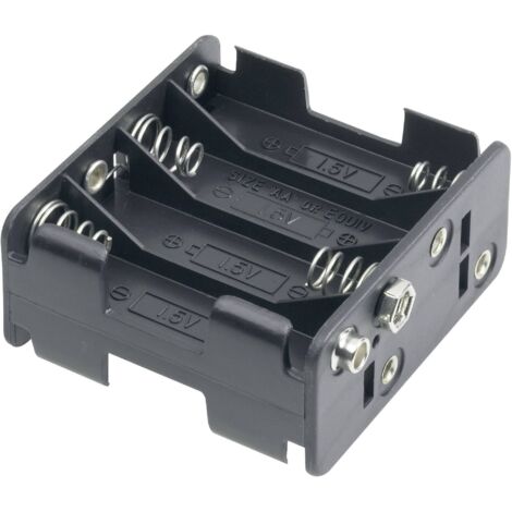 Support de pile 8x lr6 aa goobay 12470 raccordement par empreinte pile 9v l x l x h 63 x 58 x 295 mm x93870 (1/3)