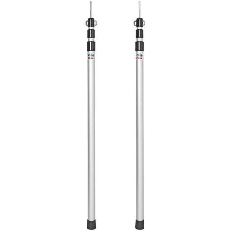Poteau de tente télescopique 93-230cm - lot de 2 pièces (1/5)