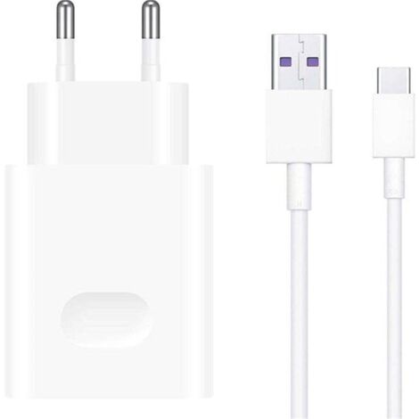 Chargeur mural Huawei CP404 SuperCharge + câble USB-C 22,5W - Blanc (1/4)