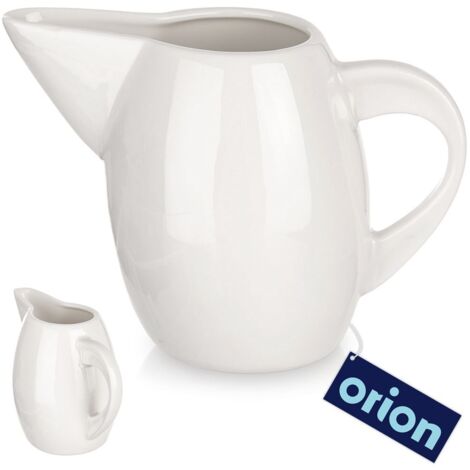 Pichet en porcelaine avec anse pour crème et lait (1/4)