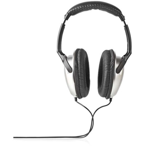 Écouteurs câblés sur-auriculaires Longueur du câble: 6,00 m Contrôle du volume Argent / noir (1/5)