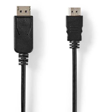 Câble Displayport  DisplayPort Male  HDMI™ Connector  4K@60Hz  Nickel Plated  2.00 m  Round  PVC  Black  Label (1/3)