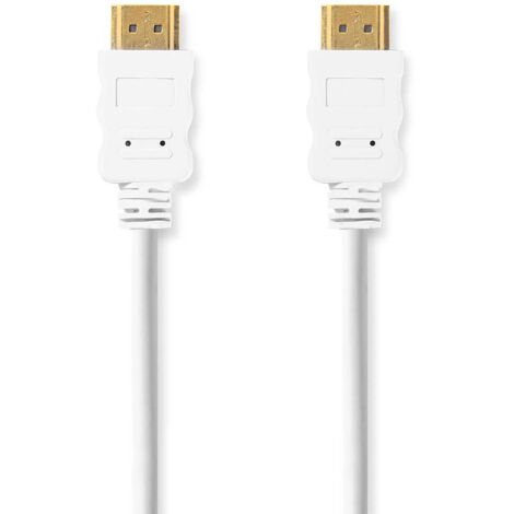 Câble HDMI Haute Vitesse avec ethernet HDMI™ Connecteur HDMI™ Connecteur 4K@60Hz ARC 18 Gbps 2.00 m Rond PVC Blanc Label (1/3)
