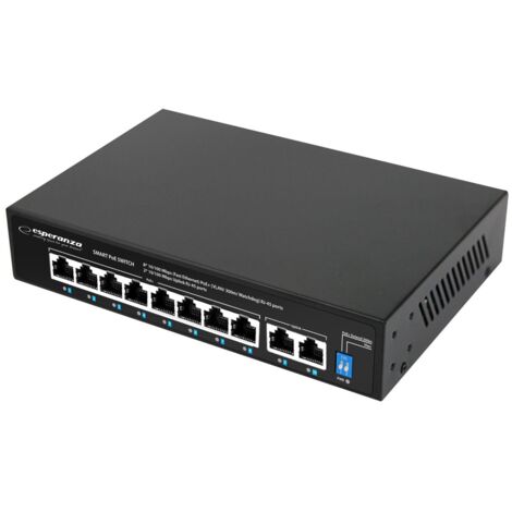 Esperanza 8 Poe + 2 ports de liaison montante Switch Ethernet 10/100 Spotter (1/4)