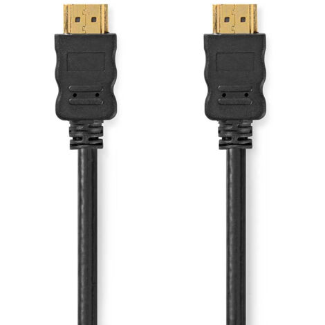Câble HDMI Haute Vitesse avec ethernet HDMI™ Connecteur HDMI™ Connecteur 4K@60Hz ARC 18 Gbps 3.00 m Rond PVC Noir Boîte (1/3)