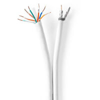 Iec coax cat6 combo cable on reel rg59 75 ohm double shielded eca 250 m round white gift box