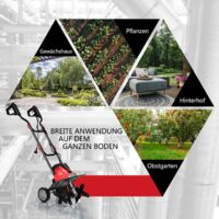 Motobineuse electrique et cultivateur motobineuse electrique motobineuse de jardin rouge et noir