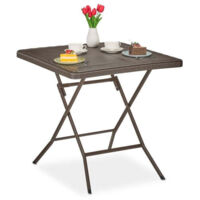 Table de jardin aspect bois
