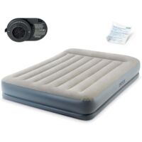 Inflatable mattress 203x152x30 cm with built in electric pump intex 64118
