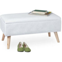Banc de rangement en velours
