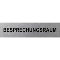 Plaque de porte en aluminium besprechungsraum 160x40mm