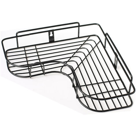 Panier Mural Suspendu TOPBATHY - Sans Perçage, Fer Noir, Pour Salle De Bain, Cuisine