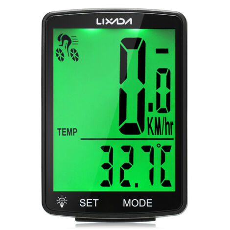 Compteur de Vélo Ordinateur de Vélo Sans Fil LCD Rétro-éclairage