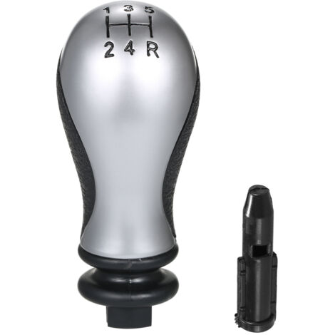 Pommeau De Levier De Vitesse 5 Vitesses Pour Citroën C5 (2001-2008) Et Xsara Picasso (1999-2008) - Finition Argentée, Avec Convertisseur - Remplacement Direct - 2