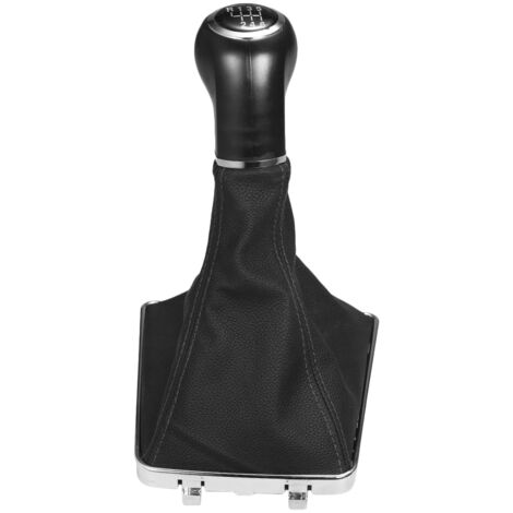 Pommeau De Levier De Vitesse En Cuir Pour Mazda 3/5/6 (2005-2014) – Couverture Noire, Design Ergonomique Antidérapant