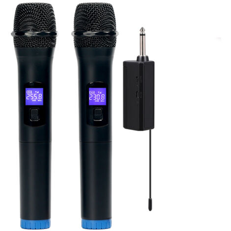 Microphone Sans Fil UHF Double Canal YGiTK - Pour Karaoké, église, Fête, 30 M De Portée, Réverbération