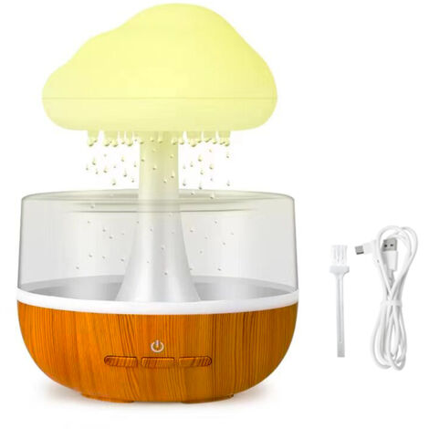 Diffuseur Huile Essentielle LED Noir - Veilleuse Aromathérapie USB - Neuf