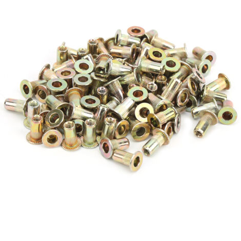 Écrous à Rivets Aveugles Tête Plate Acier Inoxydable A2 - Lot De Fixations Robustes Pour Montage Métallique
