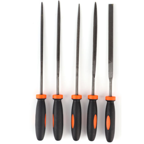 VILLCASE 5pièces Limes Acier Pour Travail Du Bois Outils De Polissage Et Ébavurage Robustes Et Durables