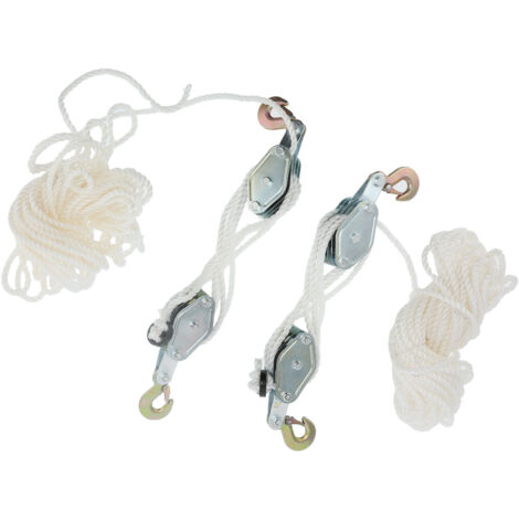 Lot De 4 Mini Poulies En Acier Inoxydable - Pour Corde à Linge, Levage, Gymnastique, Crochet Pivotant