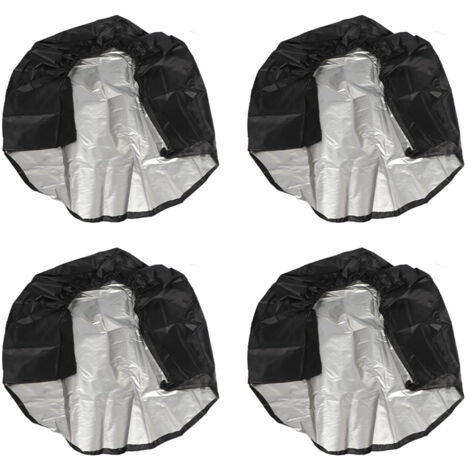 Housse De Pneu Argentée 27-29 Pouces - Tissu Oxford 210D PVC, Protection UV, Cordon De Serrage, Pour RV/camion/SUV