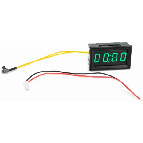 Keenso Horloge De Voiture LED Numérique, YB27T LED électronique Numérique Lumineuse Montre De Voiture Horloge Accessoire De Décoration (Bleu