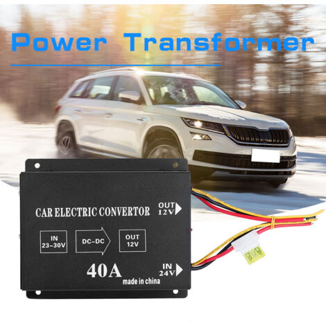 Convertisseur DC-DC 24V Vers 12V 40A 480W - Module Abaisseur étanche IP68 - Pour Voiture, Camping-car, LED, Caméras - Aluminium