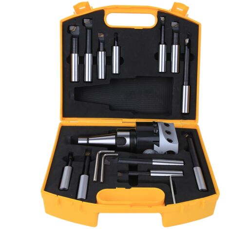 Jeu De Têtes D'Alésage MT2 9 Pointes Carbure – Kit Fraisage CNC Précis Pour Alésoir Et Fraiseuse