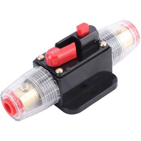Disjoncteur Audio Voiture 30A à 300A - Interrupteur Auto-réarmable 12V-48V - Protection Fusible Zinc