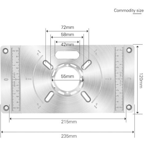 Base De Levage Pour Défonceuse En Alliage D'aluminium - Plaque D'insertion Pour Table