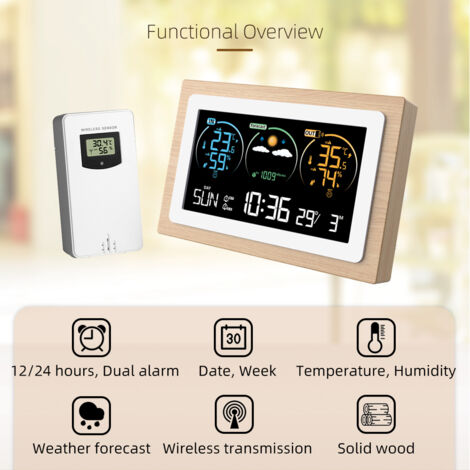 Horloge Bluetooth Intelligente Avec écran LED - Affichage Heure, Température, Album Photo - Assistant Vocal Et Haut-parleur Intégré