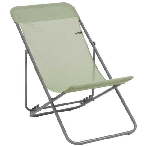Mehrpositions-Klapp-Liegestuhl : Breite 52 cm - Transatube 2 - Batyline® Iso - Grün Moss - Lafuma Mobilier