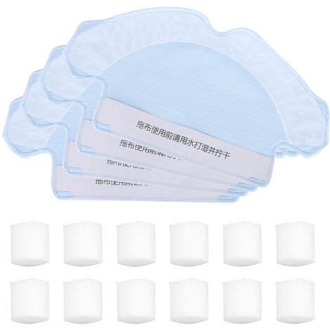 Lot De 10 Serpillères Microfibre De Rechange Pour Robot Aspirateur Airrobo T20/T20+ - Couleur Gris - Lavables