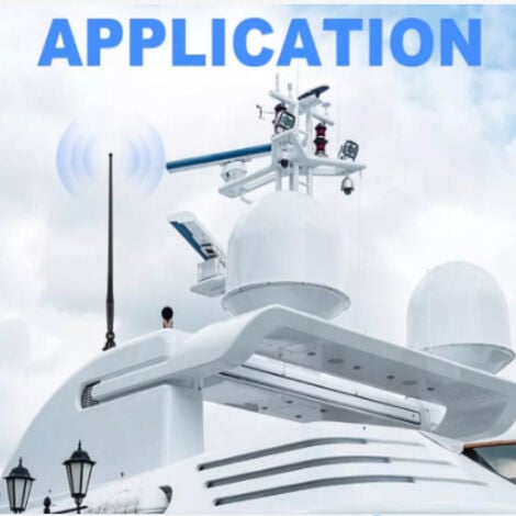 Antenne radio étanche AM FM, antenne marine IP66, Récepteur voiture, caoutchouc flexible. Antenne pour voiture, camion, bateau, quad, SSV, yacht et camping-car(blanc)
