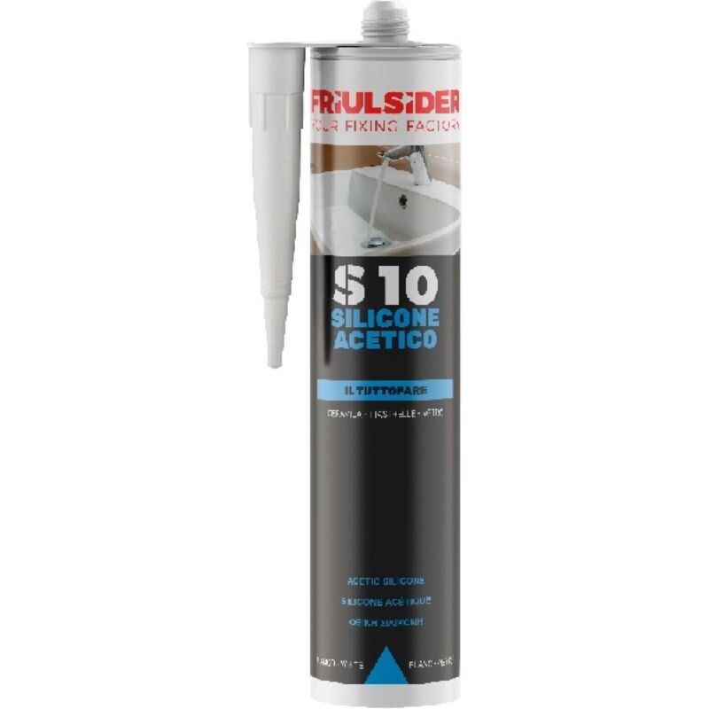 Silicone acetico bianco ral9010 280 ml friulsider s1001
