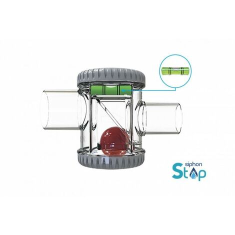 Sifone a secco orizzontale antiodore tecnosystemi siphon stop scd300004, trasparente, per scarico condensa condizionatore