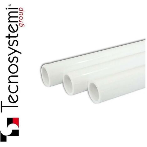 Tubo scarico condensa rigido tecnosystemi tcr-21, 2 mt, bianco, tec 11126324