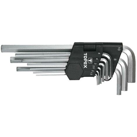 Set di chiavi a brugola esagonali topex, 1,5-10 mm, 9 pezzi, gto