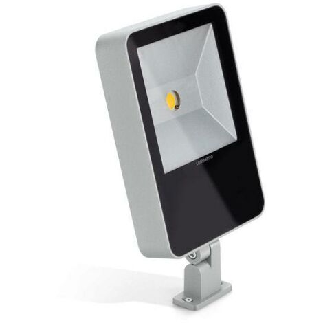 Faretto led orientabile da interno o esterno lombardo tag 210 led, 25w, 3500 lumen, colore luce 4000k, colore scocca grigio high tech, lom ll115101n (1/4)